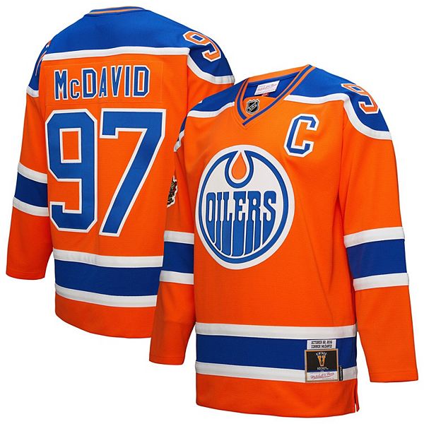 

Мужская футболка Connor McDavid Edmonton Oilers Power Play оранжевая Mitchell & Ness