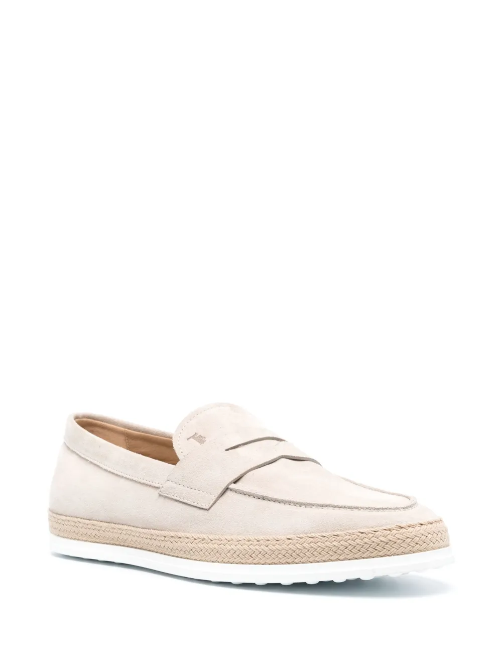 Пенни-лоферы с миндалевидным носком TOD'S, нейтральный — фото 2