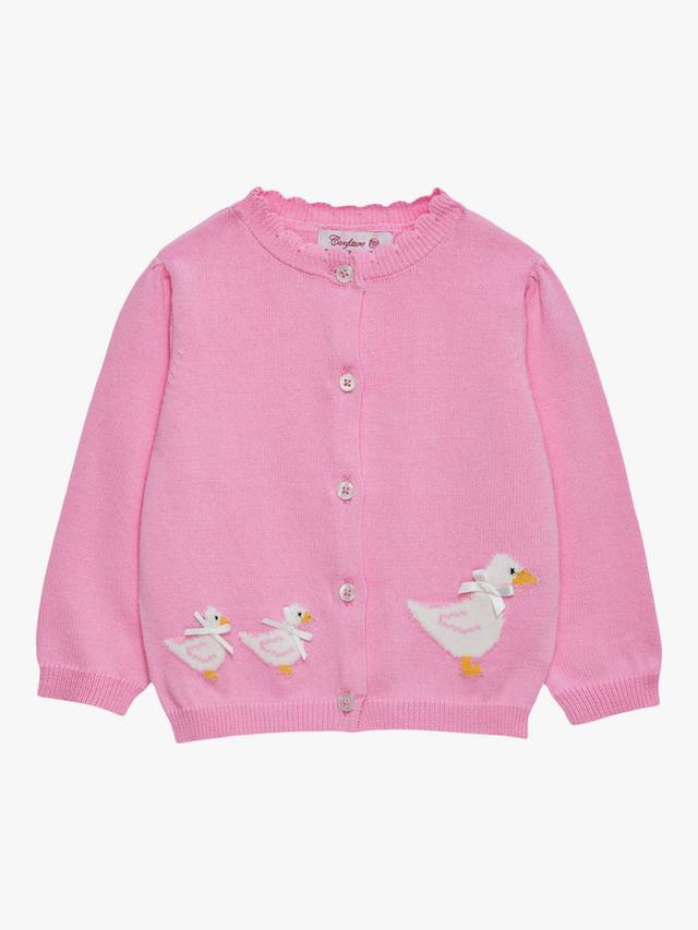

Кардиган с утенком для малышки Trotters, цвет Bright Pink/Multi