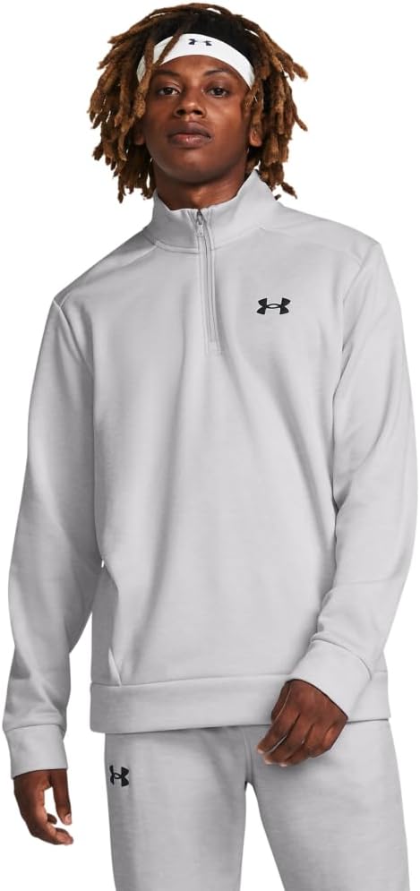 

Under Armour мужская флисовая толстовка с застежкой на четверть, (015) Halo Gray/Black, Черный, Under Armour мужская флисовая толстовка с застежкой на четверть, (015) Halo Gray/Black