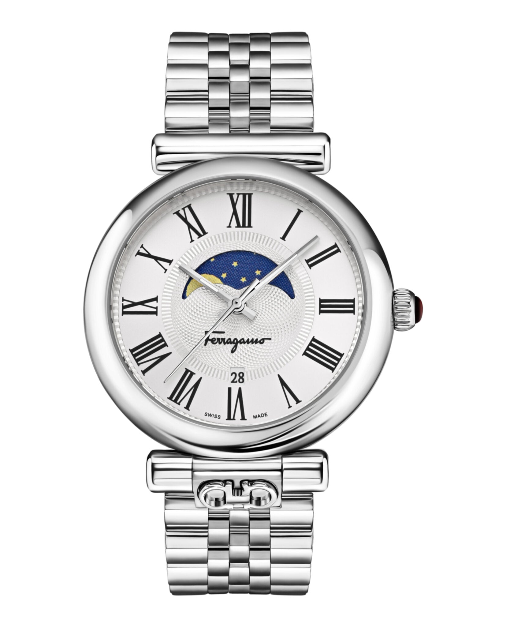 

Часы Ferragamo Ora Moonphase Salvatore Ferragamo, цвет silver/stainless steel/silver