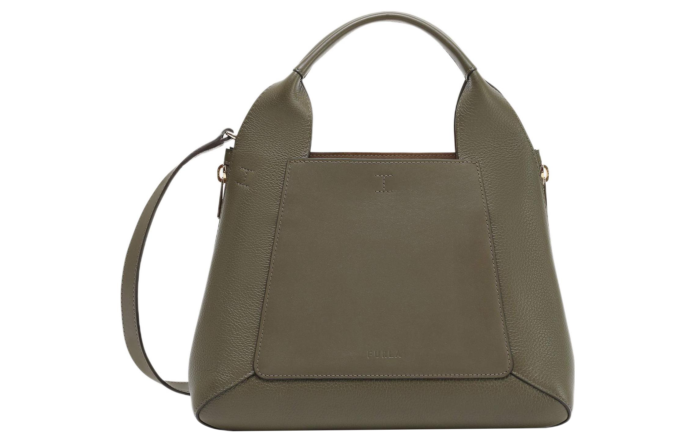 

Furla Сумка Gilda Calfskin с тиснёной кожей через плечо на пояс среднего размера женская оливково-зелёная