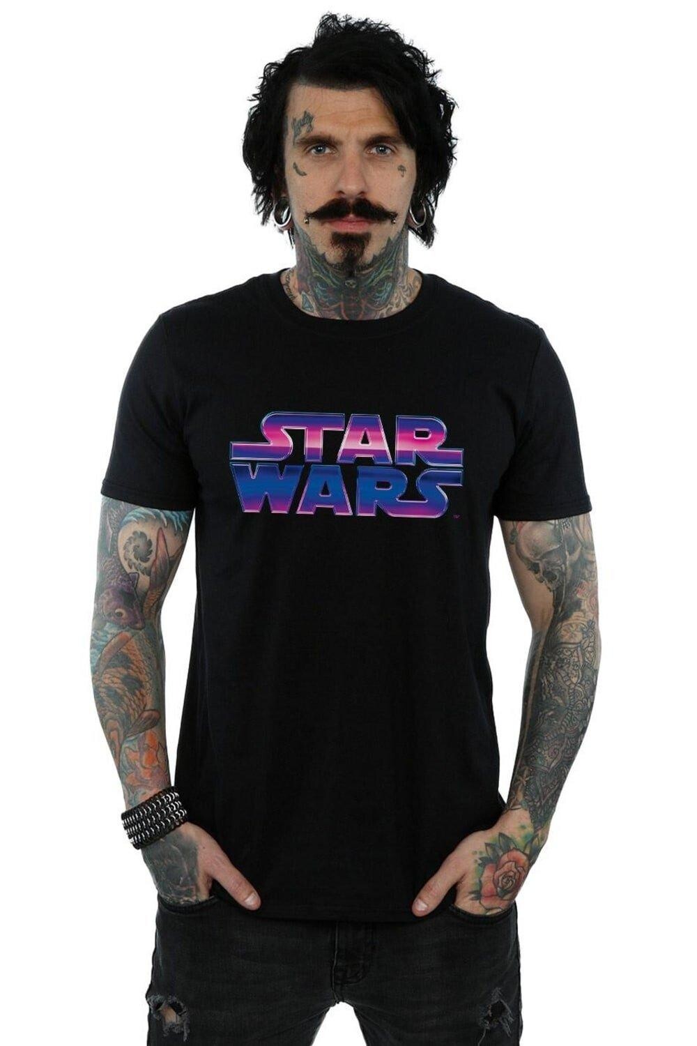 

Футболка с неоновым логотипом Star Wars, черный