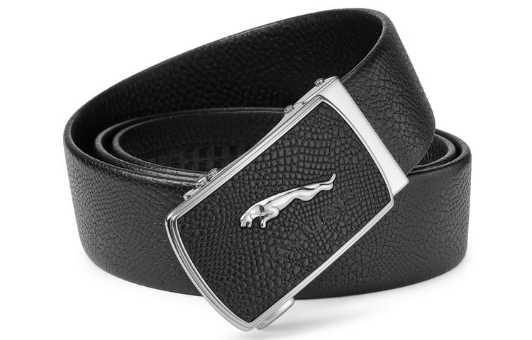 

JAGUAR Кожаный мужской ремень черный, Black