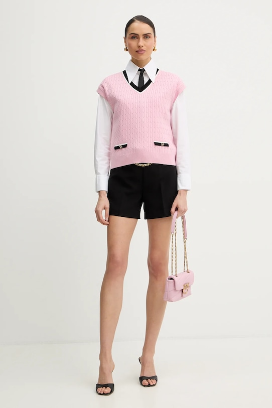 

Кожаная сумка Pinko, розовый