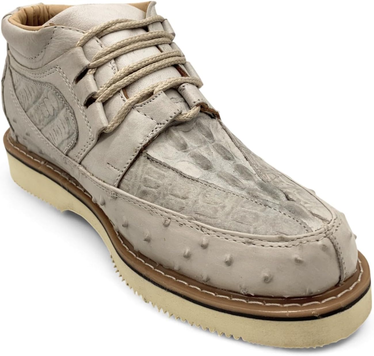 

Мужские туфли Western Shops с тиснением под крокодила и страуса из кожи с шнуровкой The Western Shops, Bone