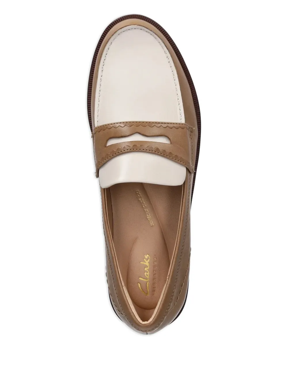 Лоферы в двух тонах Clarks Originals, коричневый — фото 4