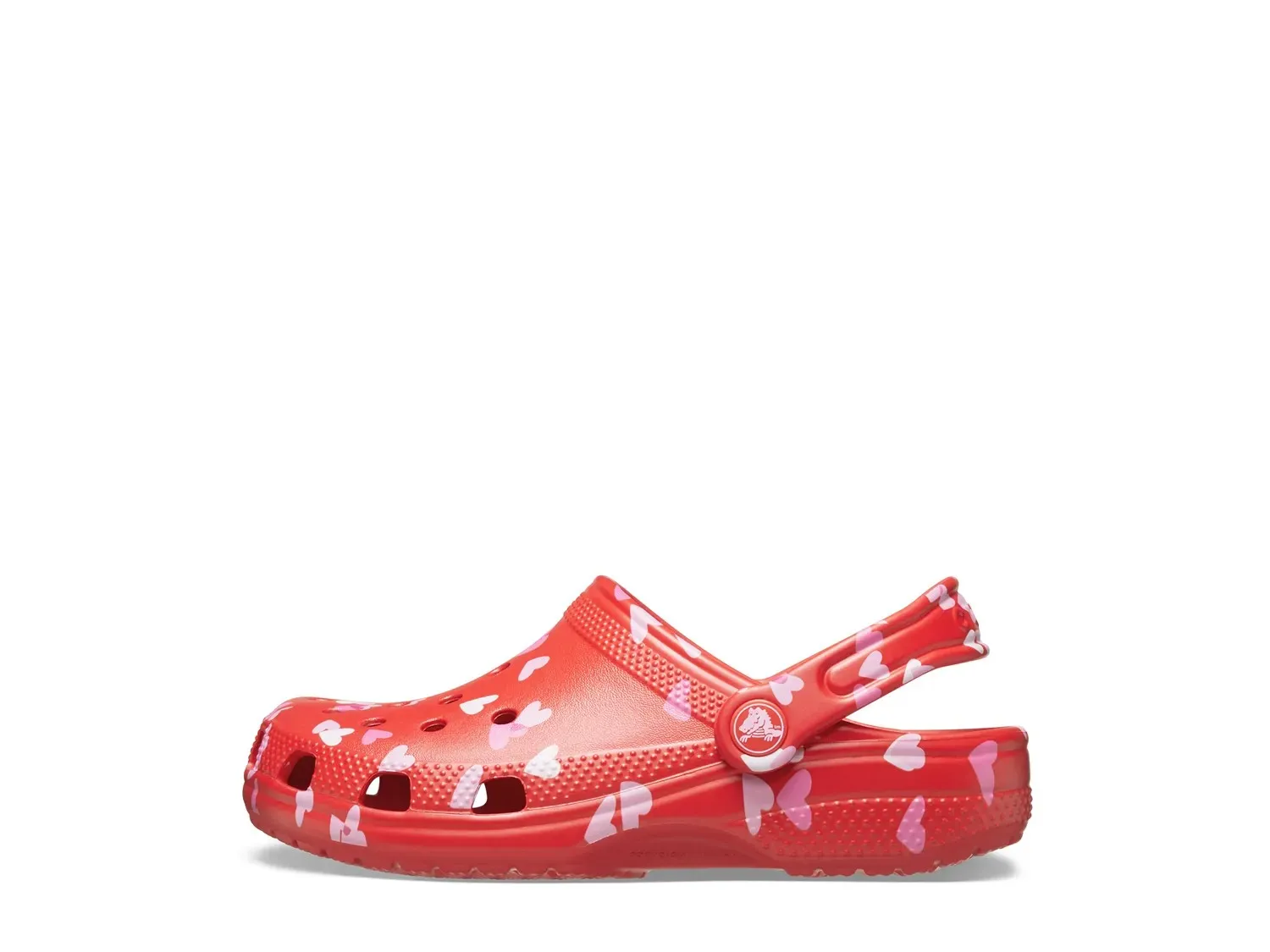 Классические сабо Crocs ко Дню святого Валентина — детские, красные — фото 2