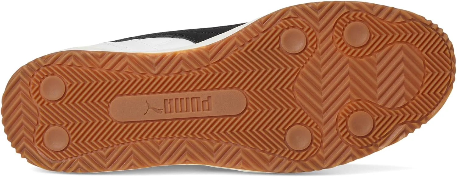 Кроссовки PUMA мужские Tifosi Lux на шнуровке, повседневные - белые, белый/черный — фото 3