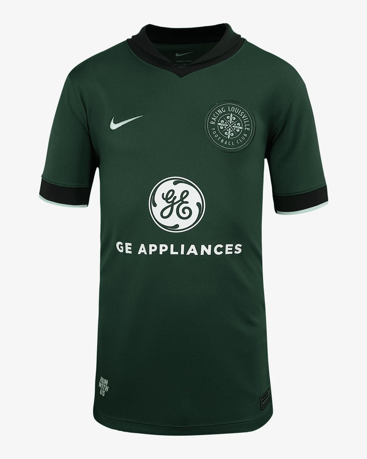 Детская футболка Nike Dri-FIT NWSL Replica Jersey Racing Louisville FC 2025 Stadium Away, Fir/Night Forest