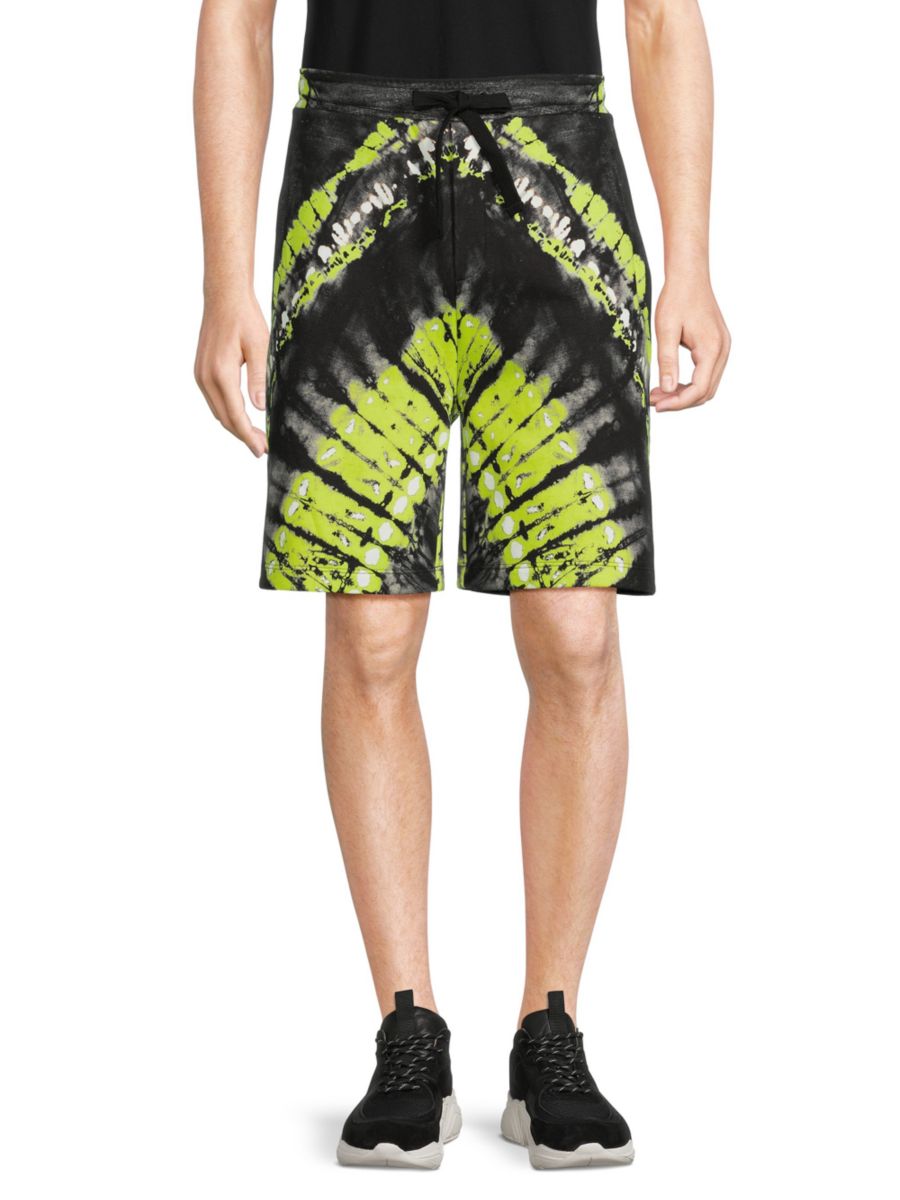

Шорты-бермуды с завязками и принтом тай-дай Valentino, цвет Black Green