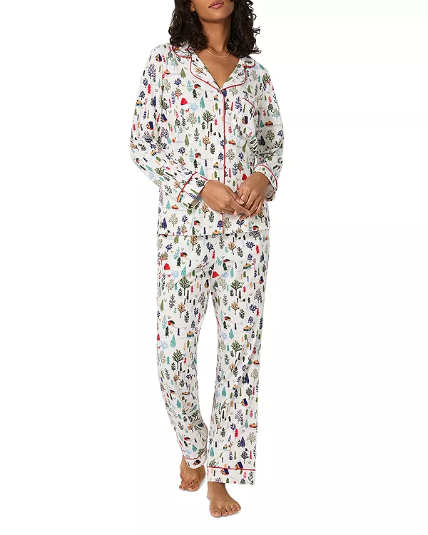 

Классический пижамный комплект с длинными рукавами - эксклюзив Bedhead Pajamas, белый