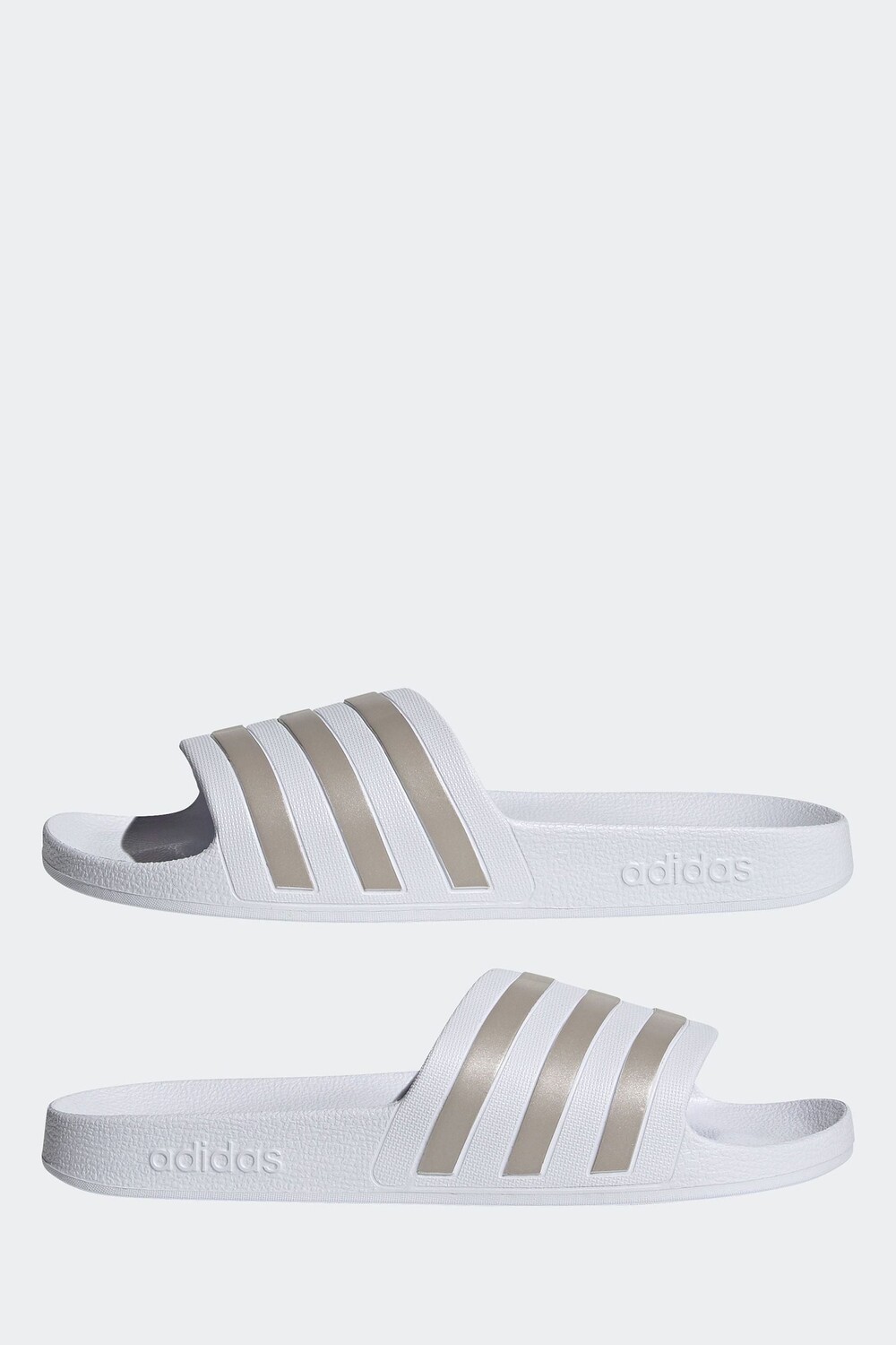 Шлепанцы Adilette цвета морской волны Adidas, белый — фото 4