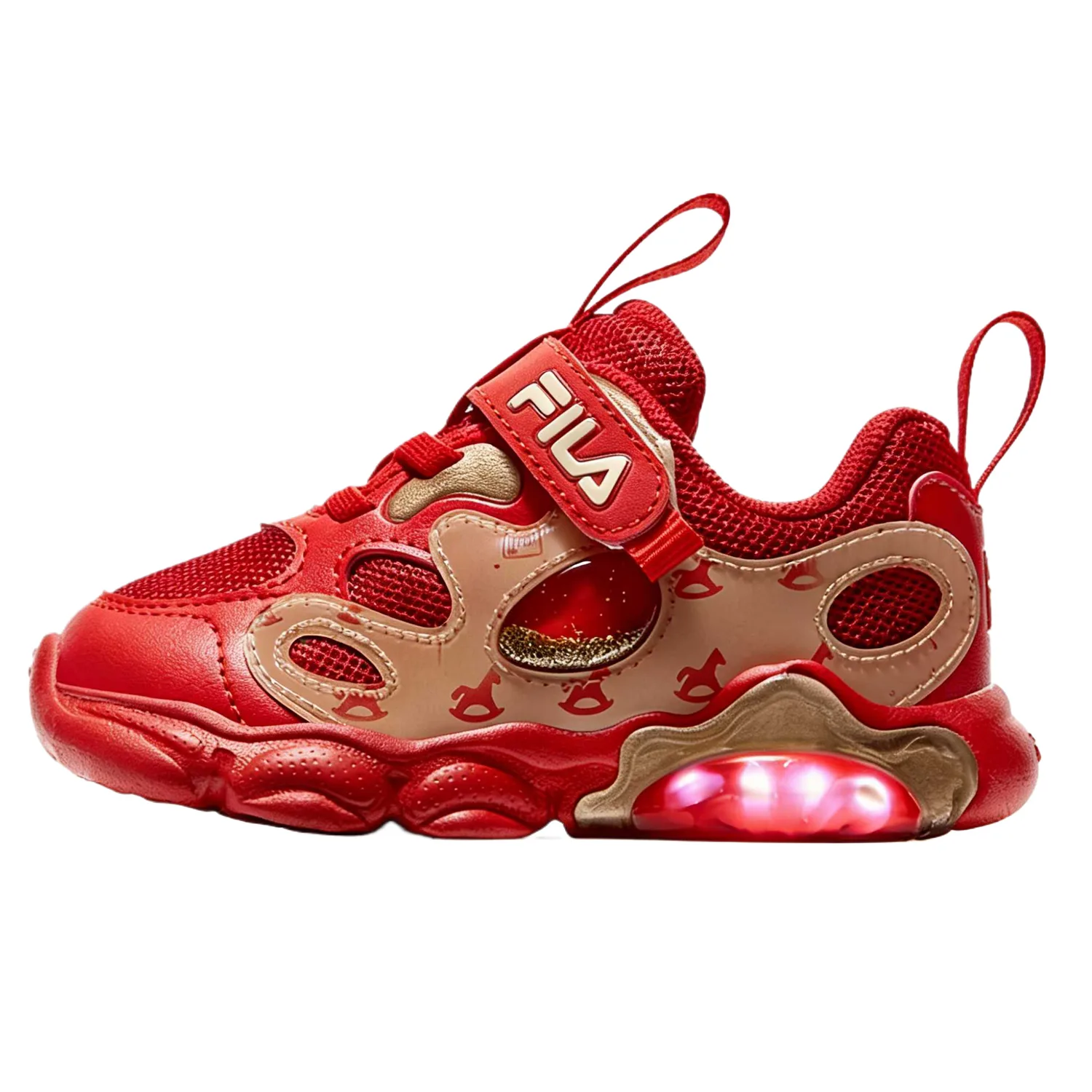FILA KIDS Heritage FHT Fried Egg Shoes синтетическая кожа, текстиль низкие детские кроссовки Fire Red/Molecule Red