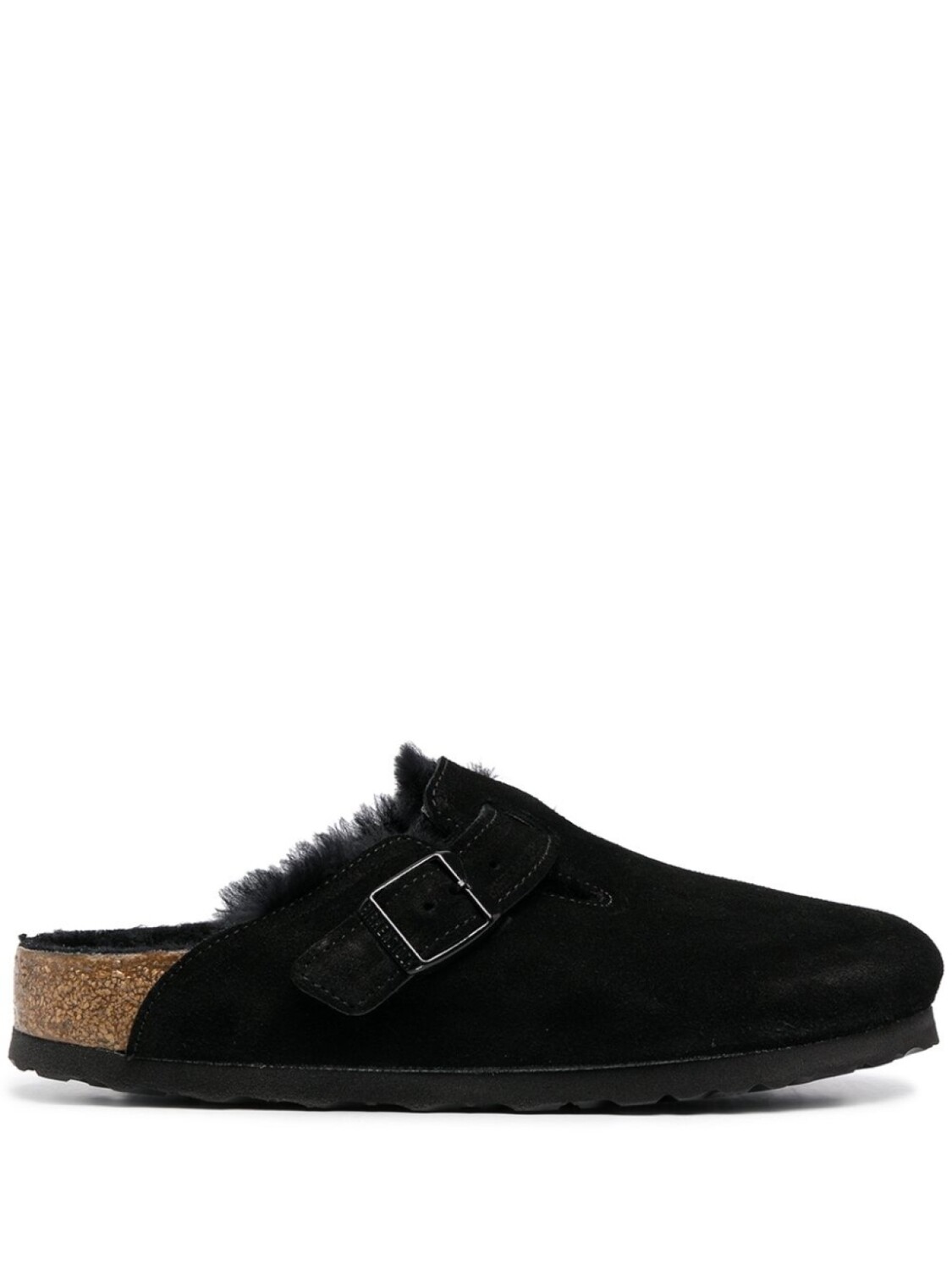 

Birkenstock слиперы Boston с отделкой из овчины, черный