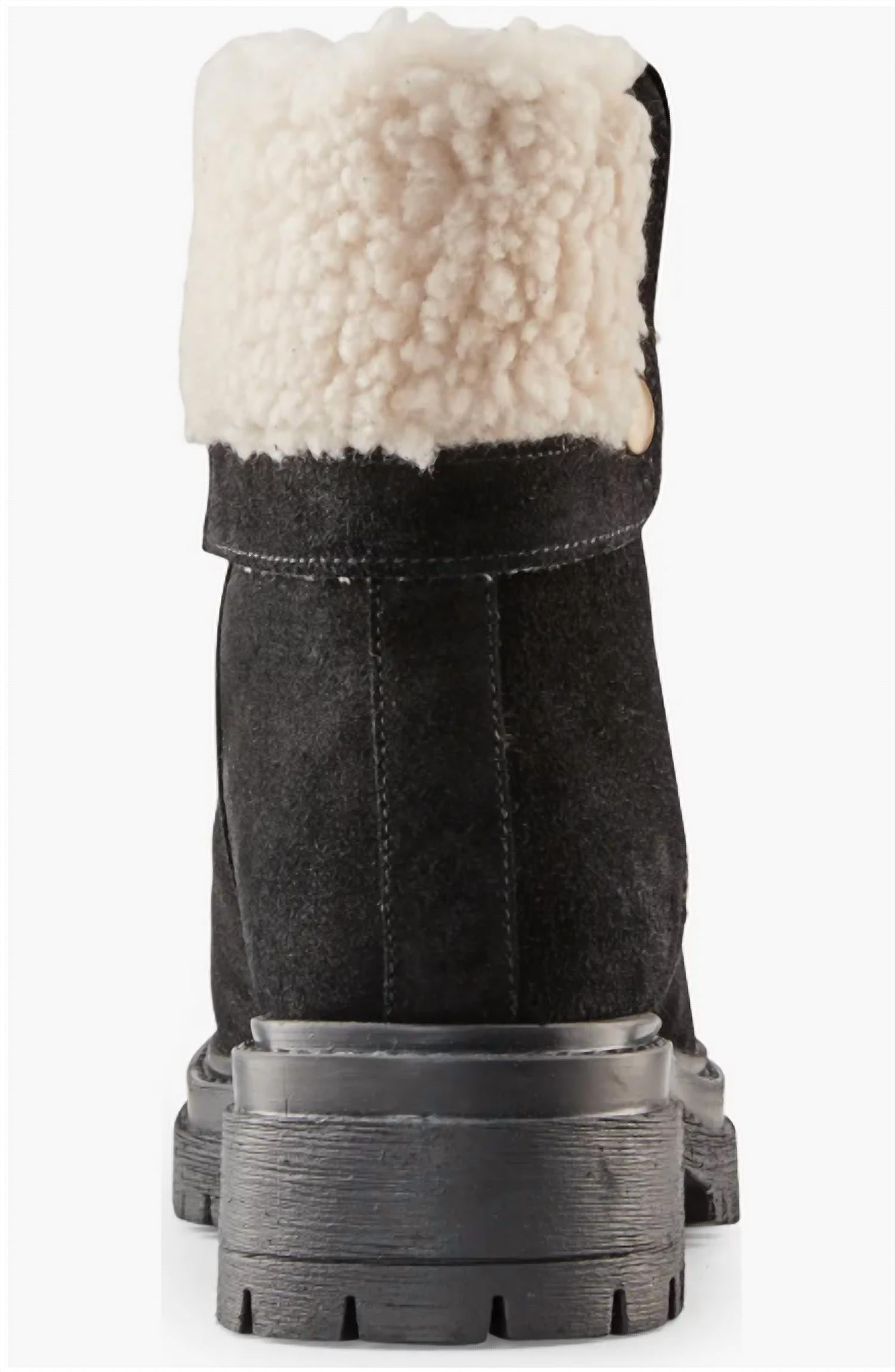Женские водонепроницаемые ботинки Vigo Faux Shearling Cuff черного цвета COUGAR — фото 2