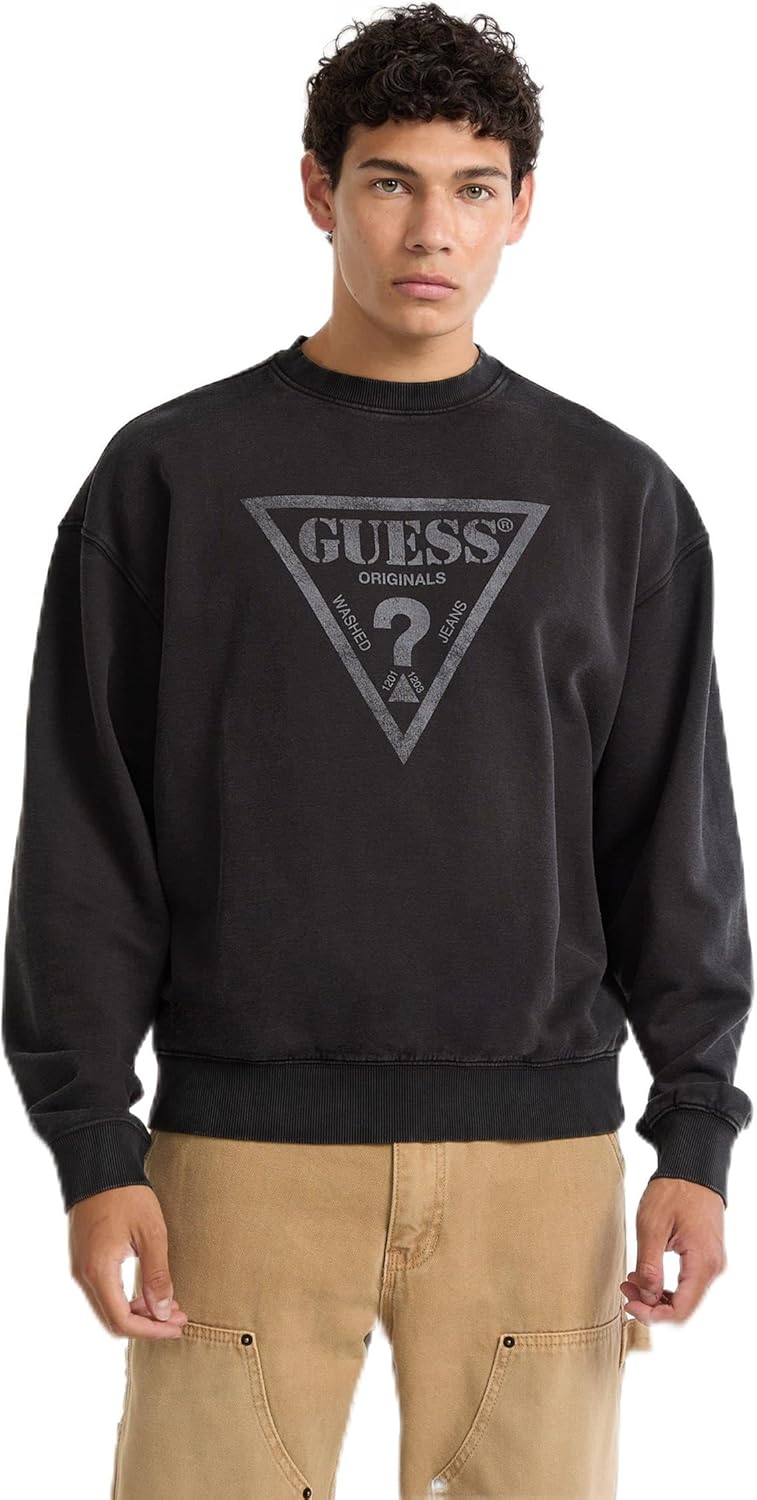 

GUESS Originals Eco Vintage треугольный свитер, Jet Black Multi