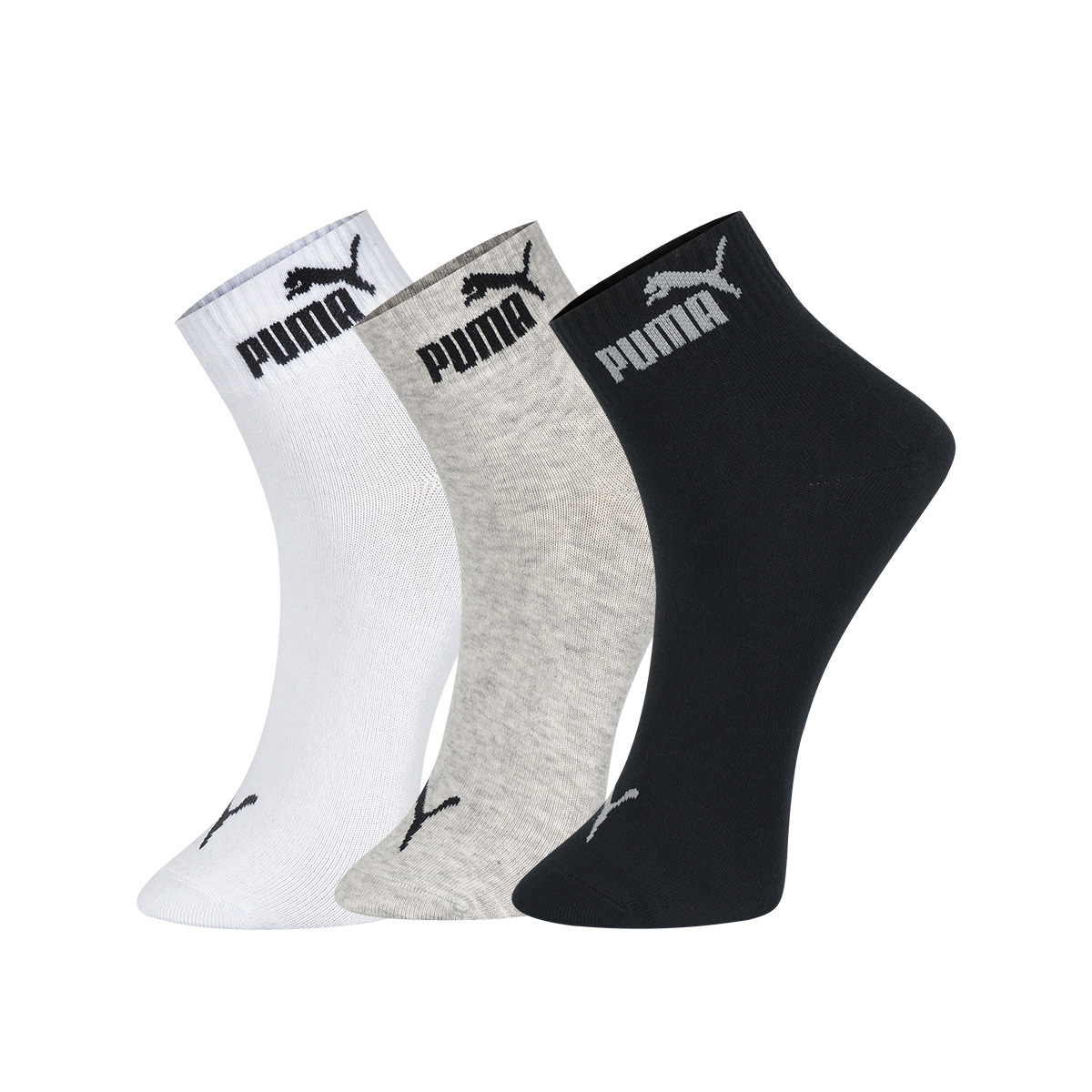 

Комплект мужских носков, черный/светло-серый/белый PUMA, 6 пар (2 черных+2 светло-серых+2 белых)
