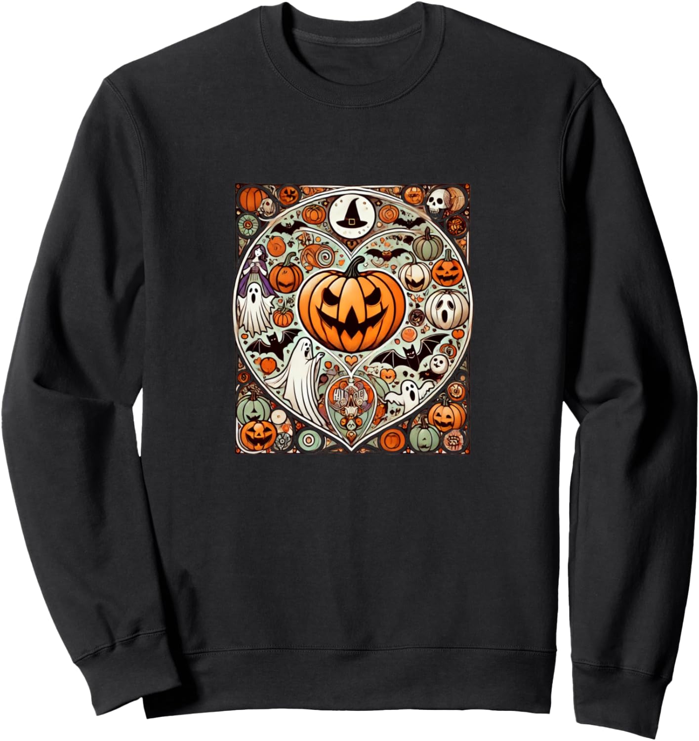 

Толстовка в стиле модерн с мультяшным рисунком на тему Хэллоуина Vintage Halloween Lovers Snugg, черный