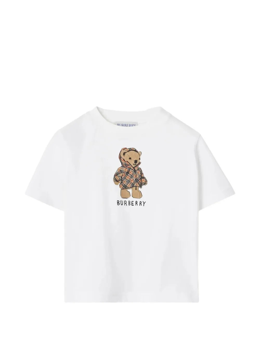 

Футболка с изображением медведя Burberry Kids, белый