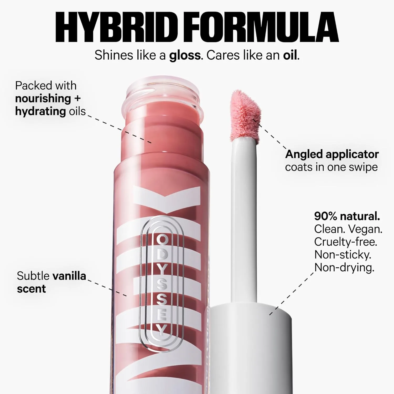 Блеск для губ Milk Makeup Odyssey - нелипкий, увлажняющий, полупрозрачный блеск с длительным сиянием - веганская формула, питает кожу благодаря маслу жожоба., Day Trip - Warm Brown — фото 2