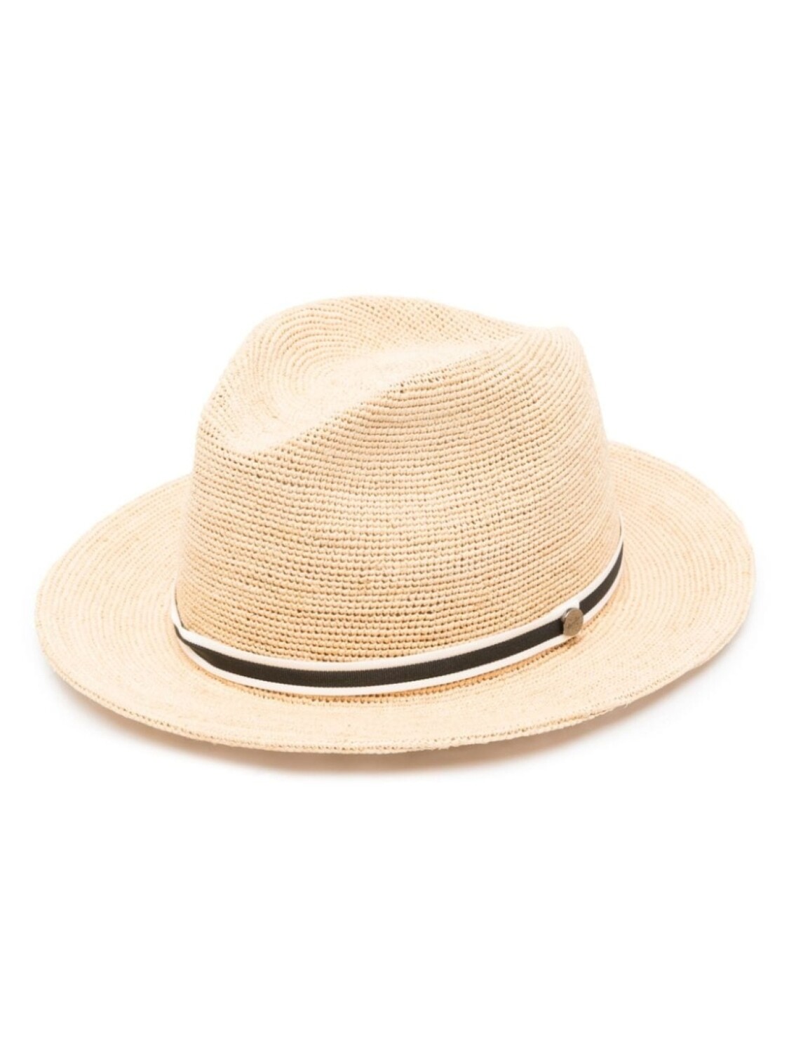 

Соломенная шляпа с лентой Borsalino, нейтральный цвет