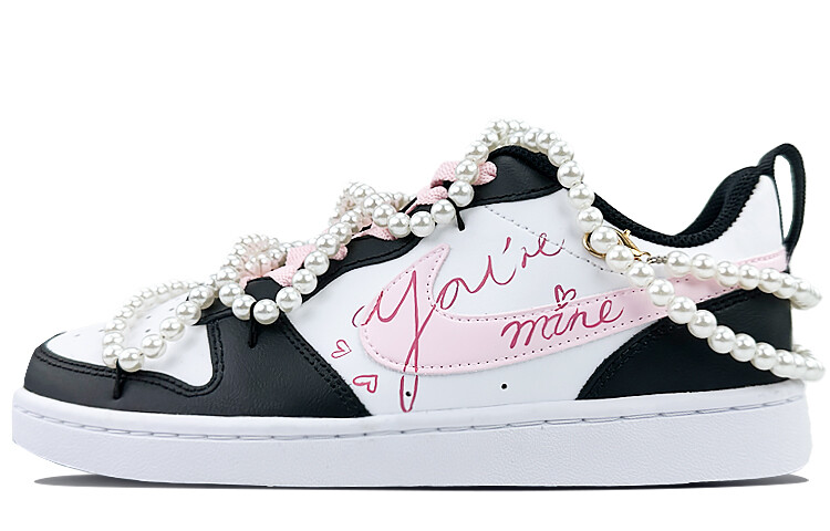

Кроссовки Nike Court Borough Series Skateboard Shoes Women's Low-Top Black Pink