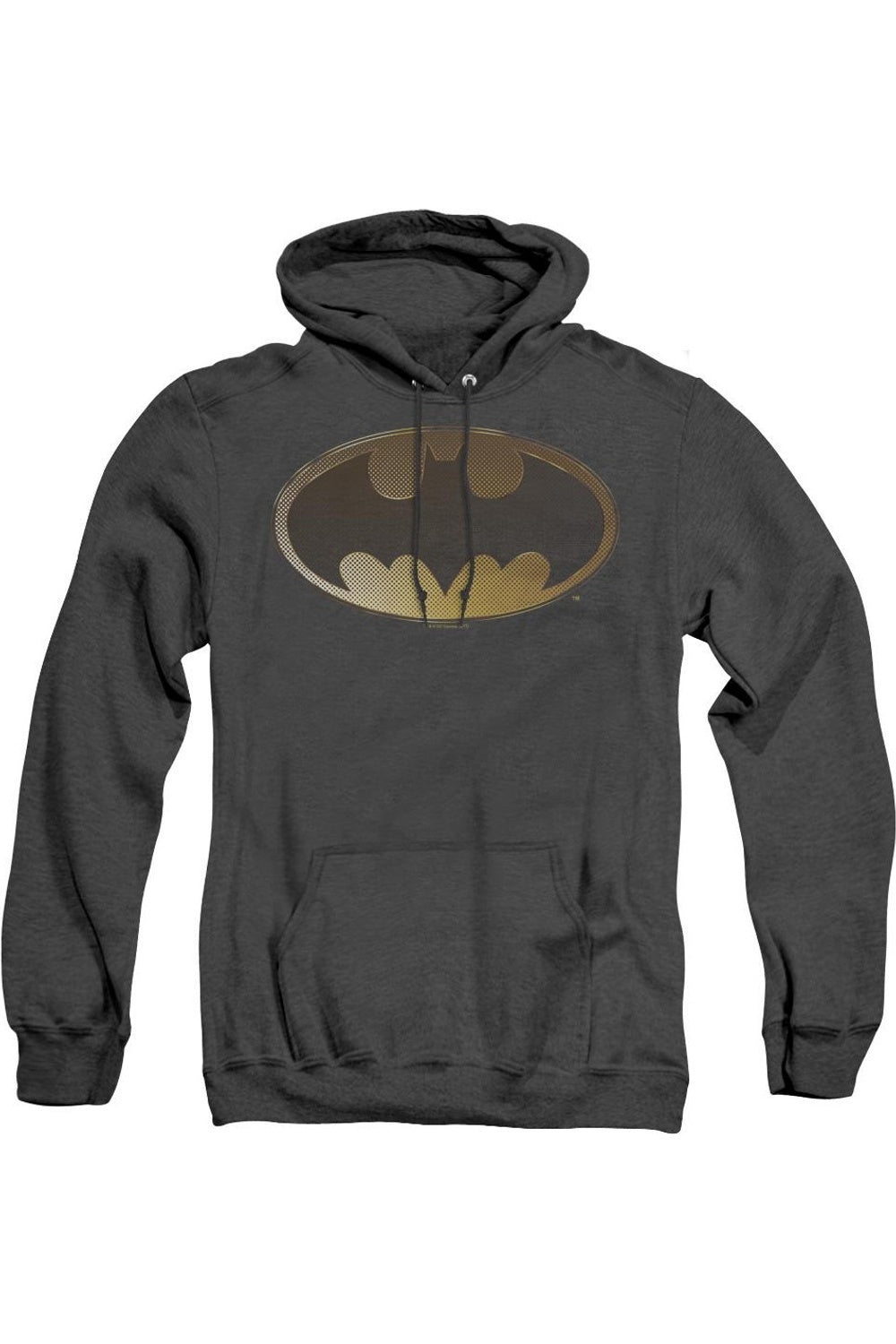

Batman Halftone Bat Adult Heather Hoodie / Толстовка с капюшоном Gildan, черный