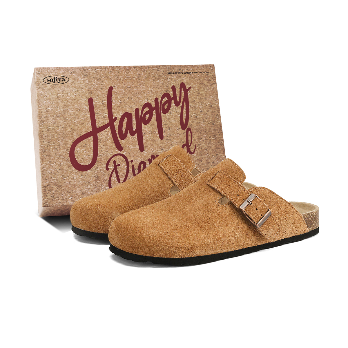 

SAFIYA Унисекс тапочки с закрытым носком каштановые, цвет Chestnut[One Yard]