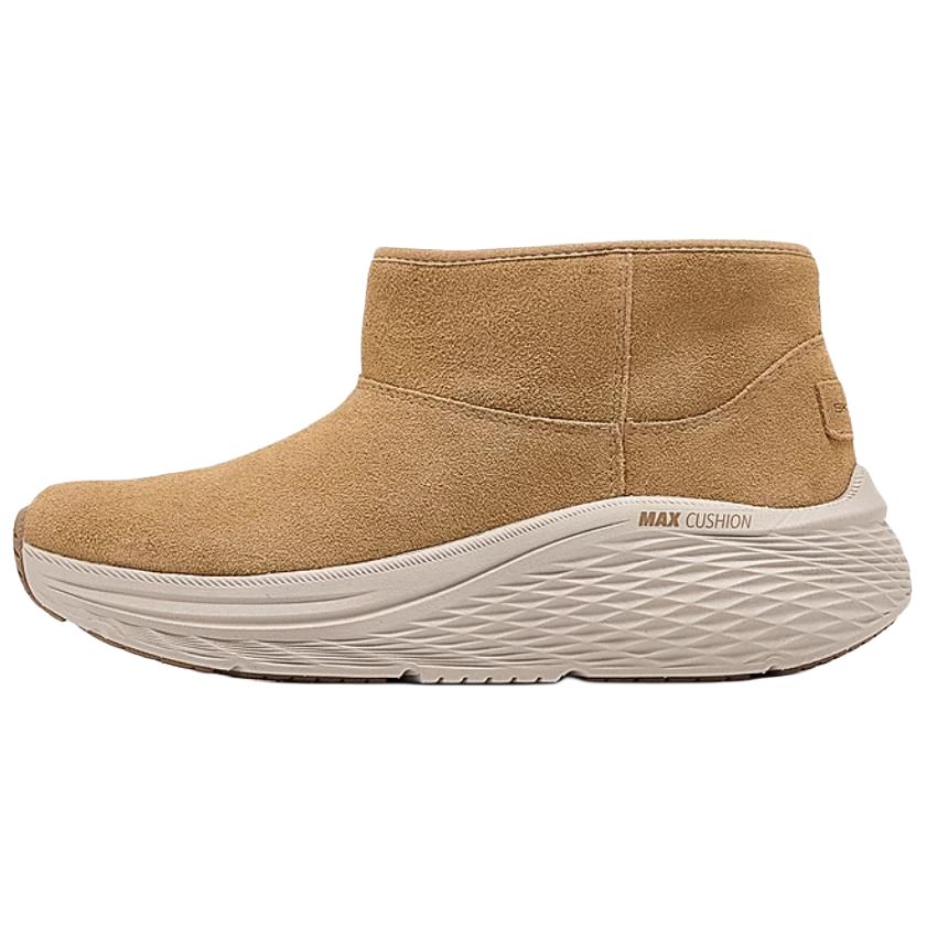 Зимние ботинки женские Skechers короткие на толстой подошве, коричневый