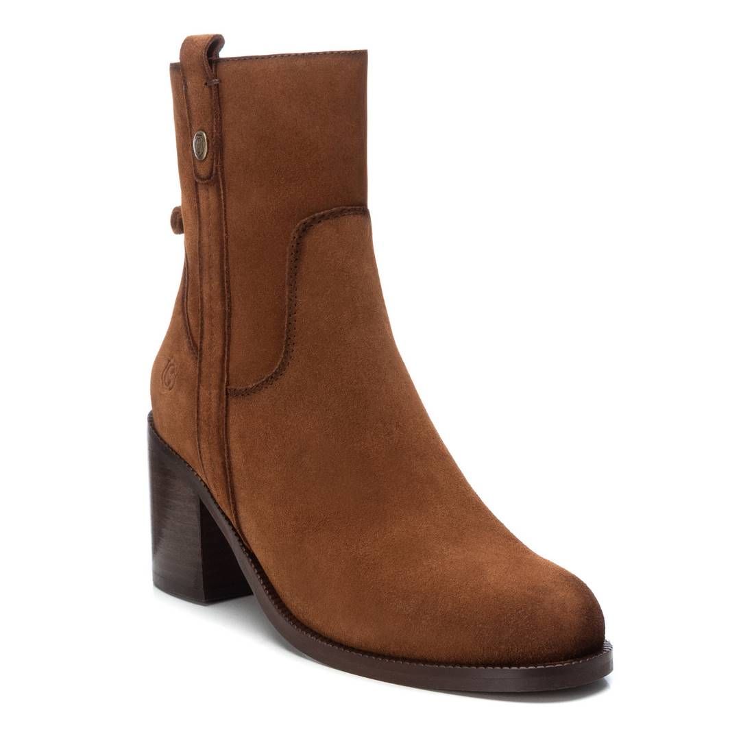 Женские замшевые ботильоны на блочном каблуке Carmela от XTI, коричневый — фото 2