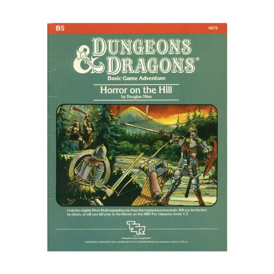 

Модуль Horror on the Hill, Basic Dungeons & Dragons (Original Edition) - Modules & Adventures - B Series