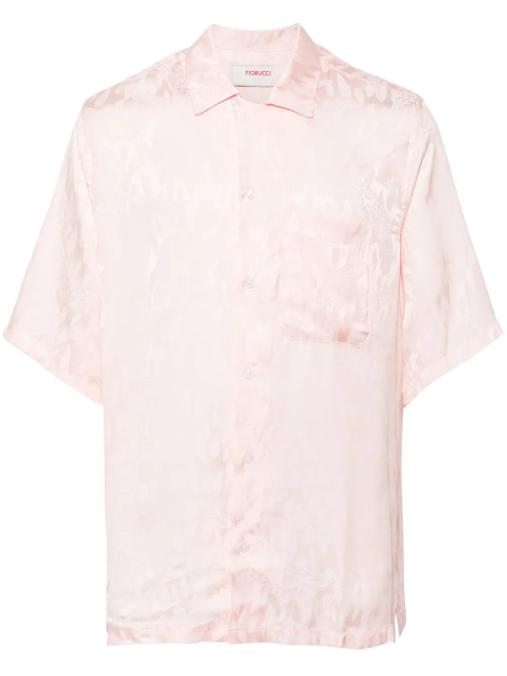 

Жаккардовая рубашка с короткими рукавами Fiorucci, розовый