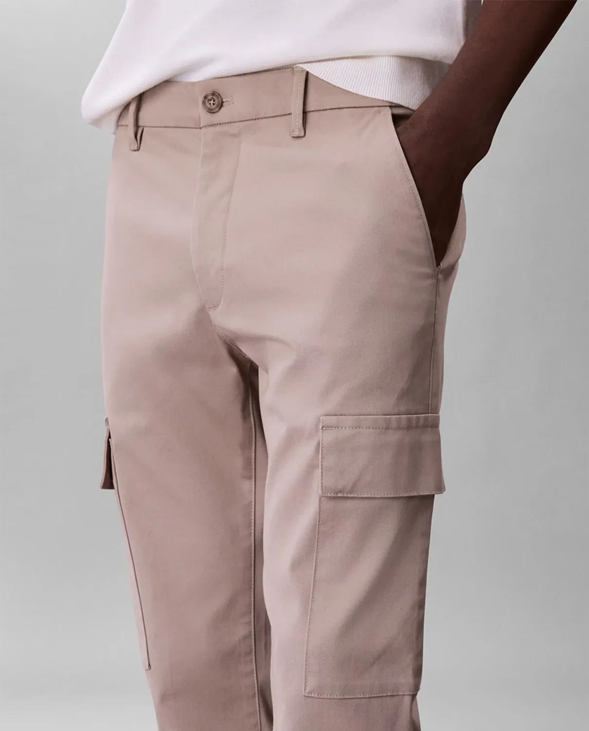 Мужские брюки-карго slim Beige Calvin Klein, Beige — фото 4