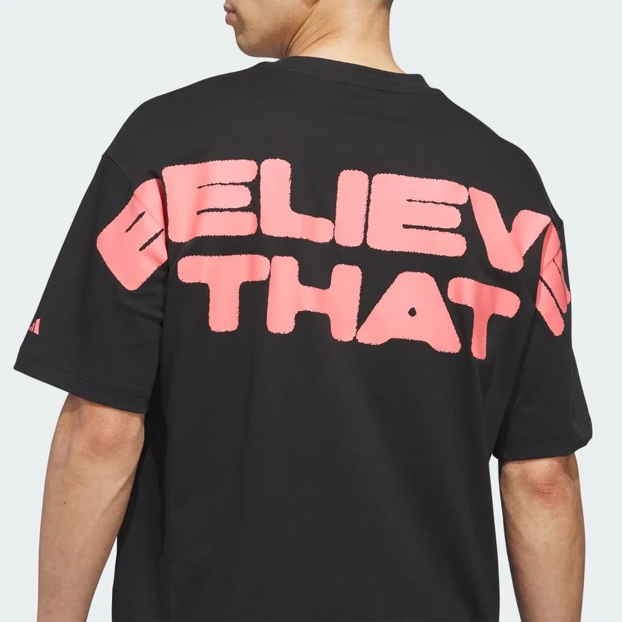 Футболка с принтом Anthony Edwards Believe That Tee adidas, Черный — фото 4