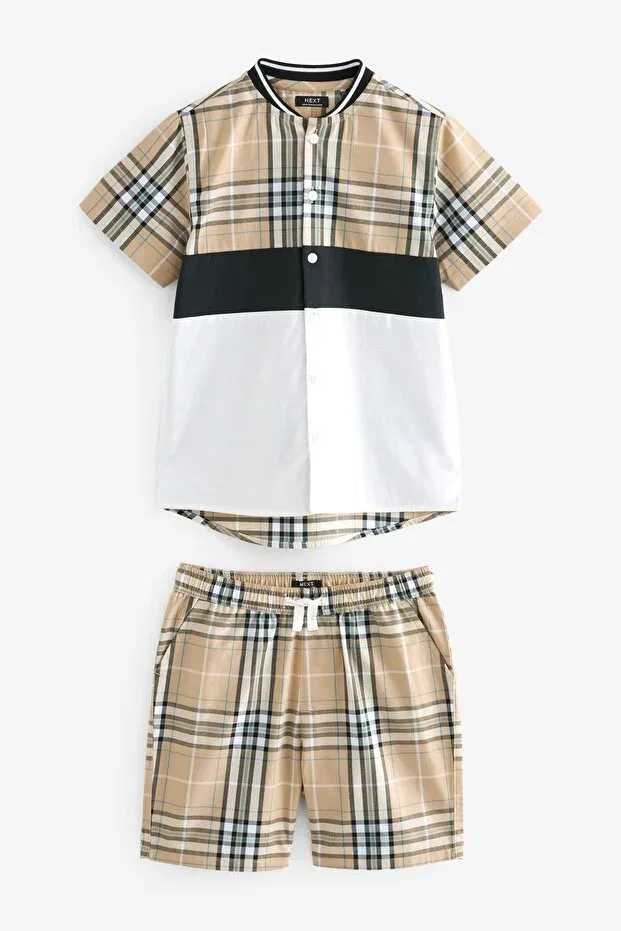 Детский комплект из футболки и шорт с принтом Next Baby, Color Blocked