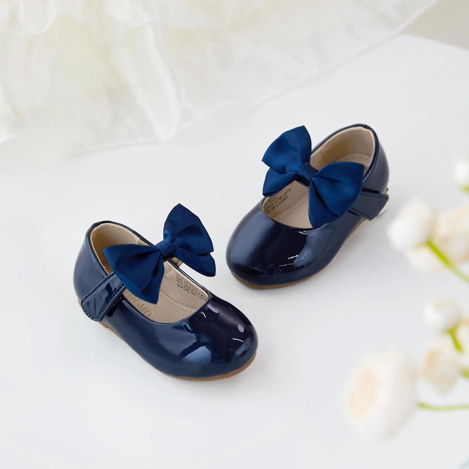 Детские туфли для девочек с принтом Little Flower Otter MOMO, Navy Blue — фото 4