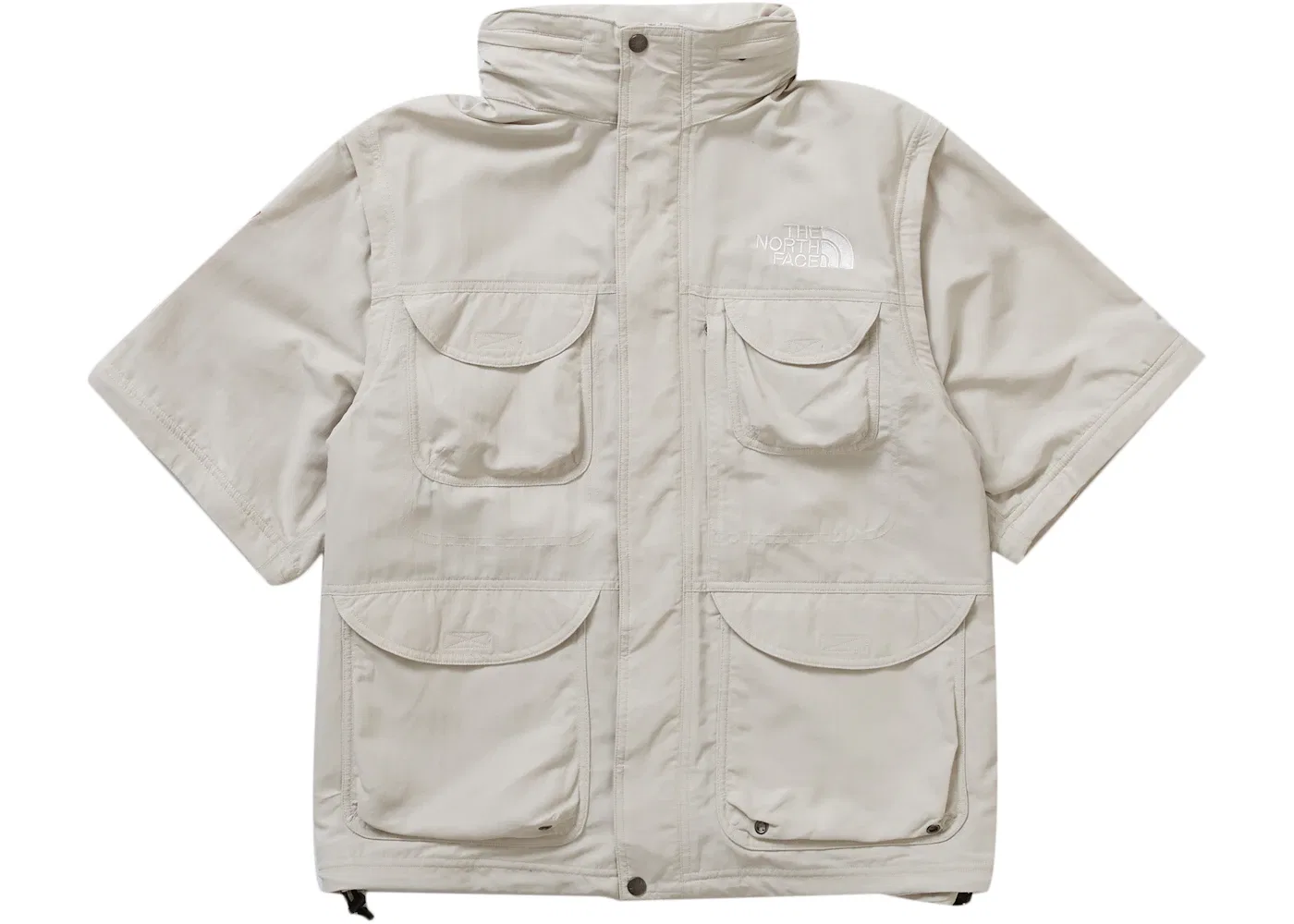 Мужская куртка-трансформер с принтом Supreme The North Face Trekking Convertible Jacket, White — фото 3