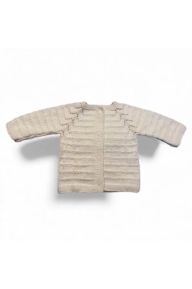 Детский кардиган с принтом Hand Knitted Waterway Pafuli, Nude Color