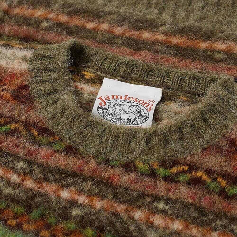 

Джемпер Jamieson's of Shetland Brushed Fair Isle Crew Knit, Коричневый, Джемпер Jamieson's of Shetland Brushed Fair Isle Crew Knit