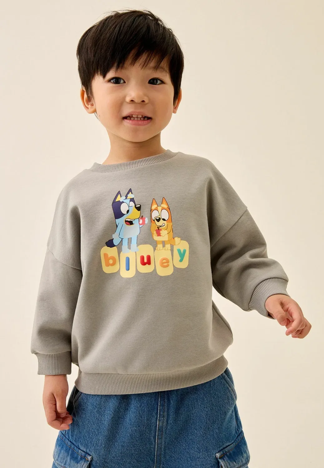 Толстовка стандартного кроя - толстовка с круглым вырезом Bluey Next, Grey — фото 3