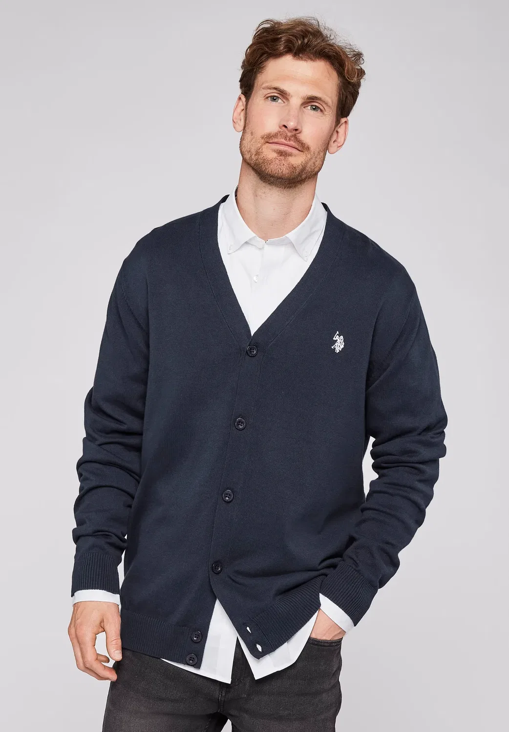 Умдолован - кардиган U.S. Polo Assn., Dark Sapphire