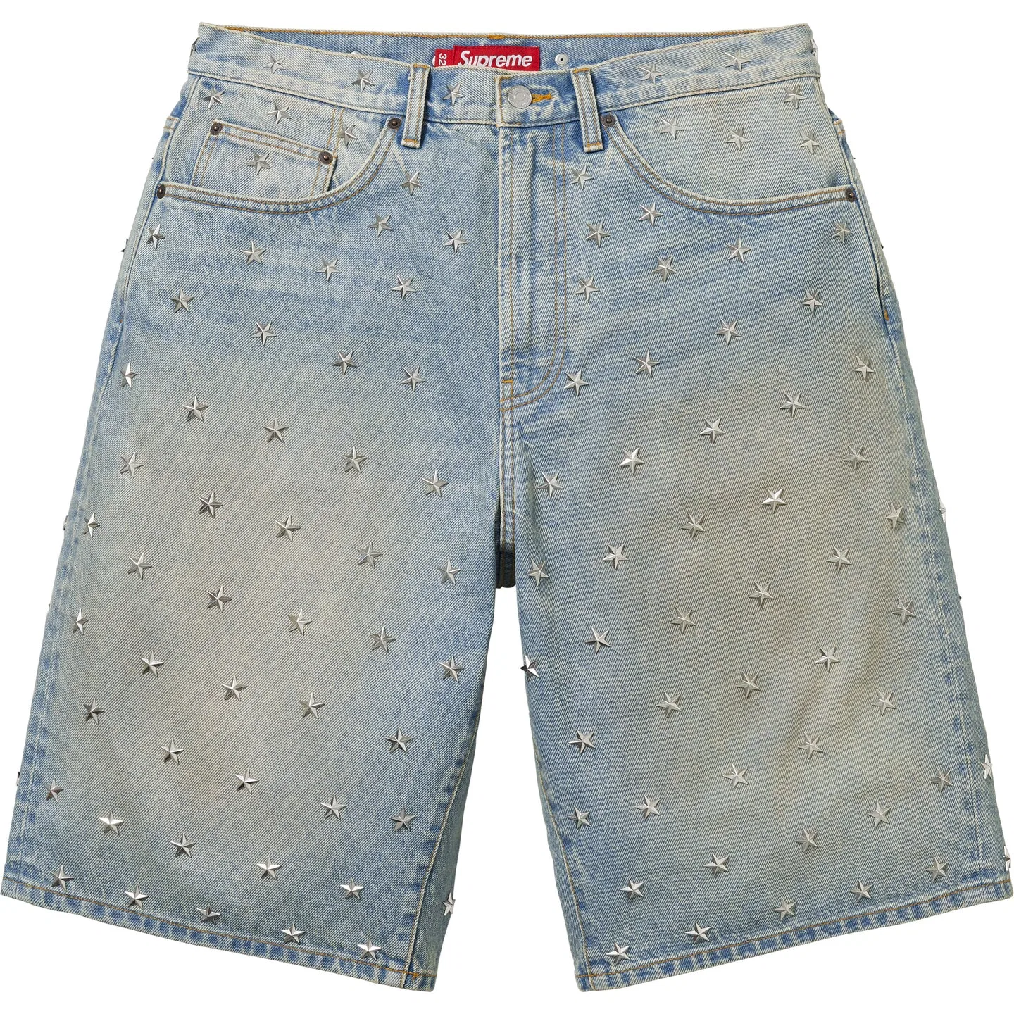 Джинсовые шорты, свободные, Supreme, Washed Indigo