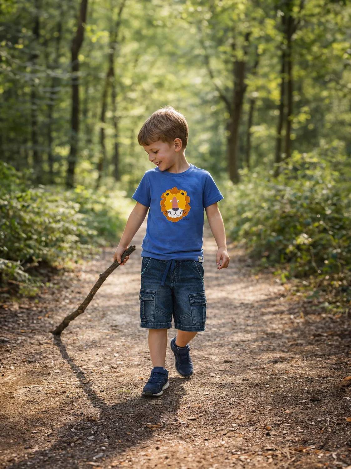 Sigikid Рубашка T-Shirt Tiger & Löwe синего цвета — фото 2