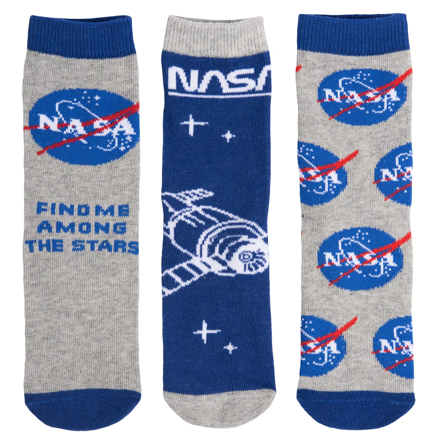 Носки NASA, 3 пары, синие/серые, Paw Patrol