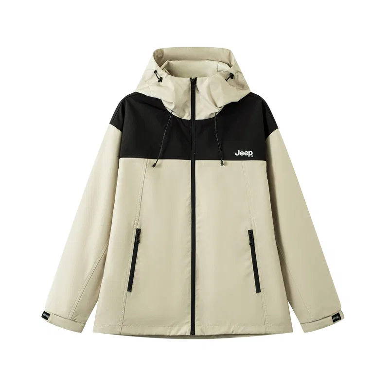 Детская куртка-ветровка с капюшоном Jeep, Beige Gray