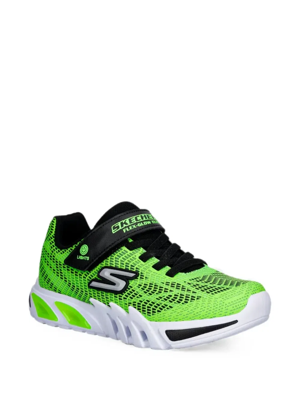 Кроссовки Skechers Lights Flex-Glow Elite Vorlo на липучках, зеленый