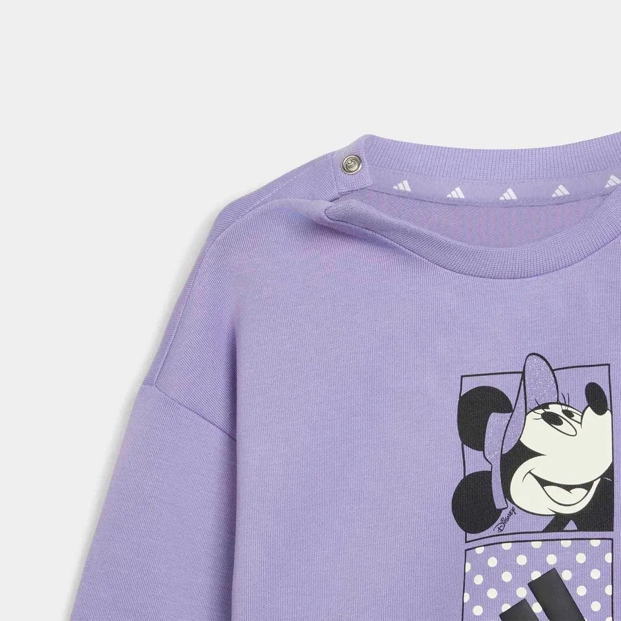Комплект из двух предметов с длинным рукавом Disney Minnie Mouse, adidas, Фиолетовый — фото 3