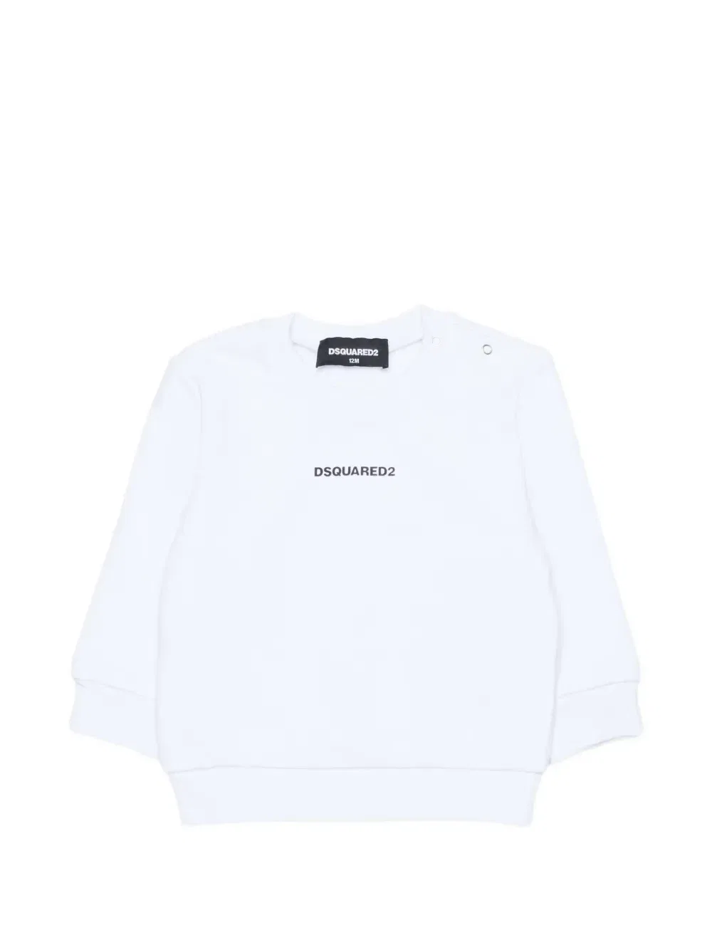 Свитшот с логотипом и кнопками Dsquared2 Kids, белый