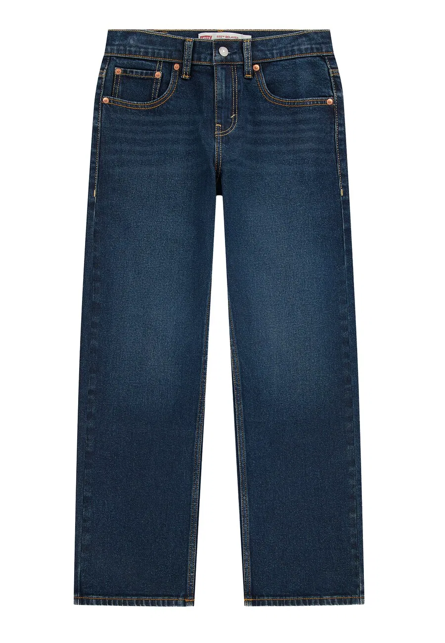 Детские джинсы Levi's Kids свободного кроя '555 RELAXED STRAIGHT' темно-синего цвета